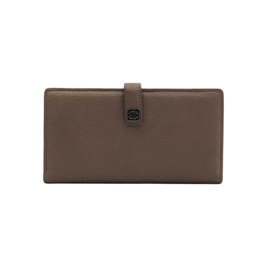 샤넬 빈티지 브라운 레더 은장 CC 로고 스냅 장지갑aa64196(Chanel Vintage Brown Leather Silver CC Logo Snap Wallet AA64196) - 1