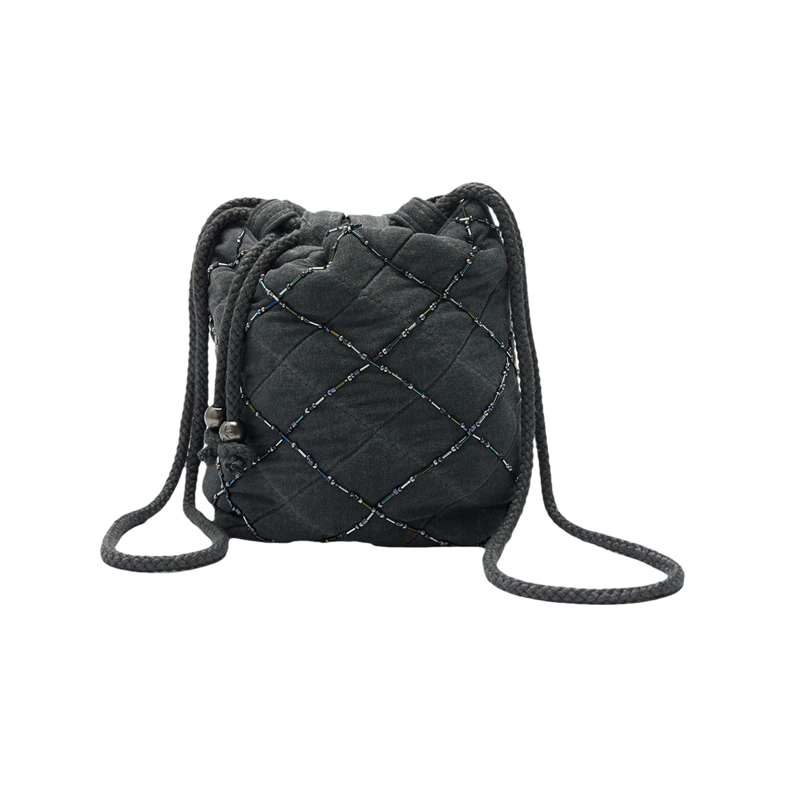 투위드 번들 비즈백 블랙스톤(Tuewid Bundle Ball Beads Bag In Black Stone)