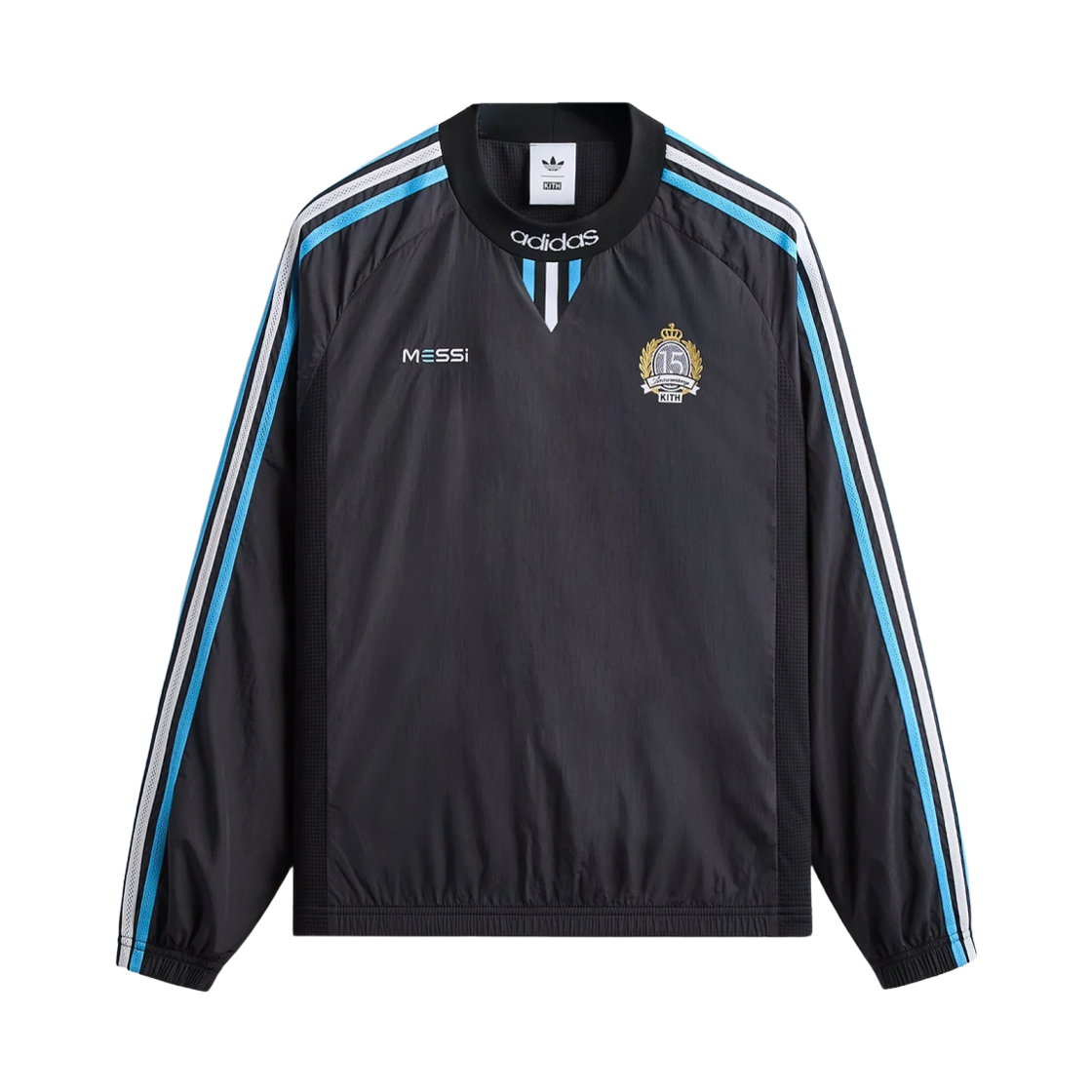 KR0053 Adidas x Kith x Messi Football Track Pullover Black - US Sizing