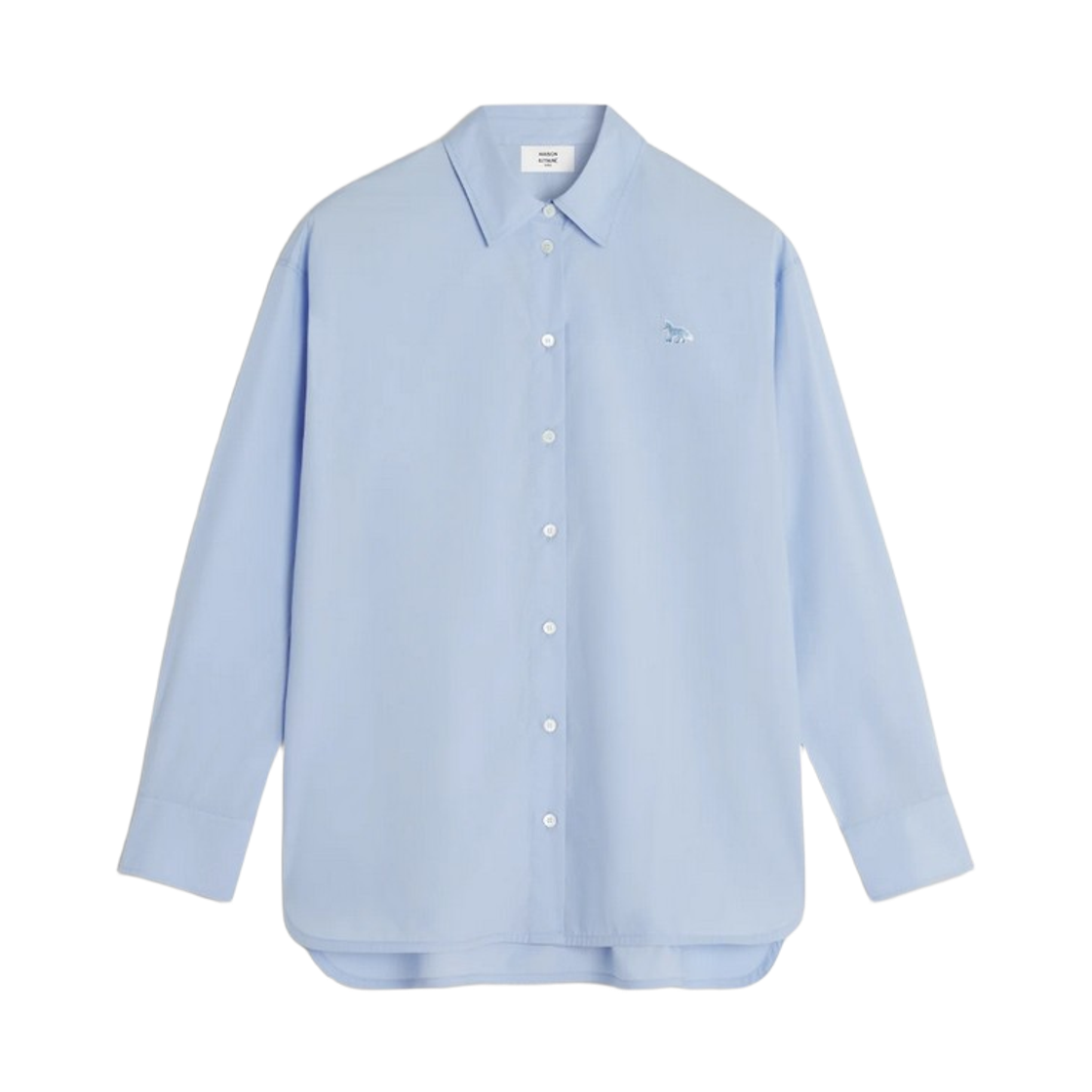 QW00414WC5089-0434 (W) Maison Kitsune Baby Fox Casual Shirt Pure Blue
