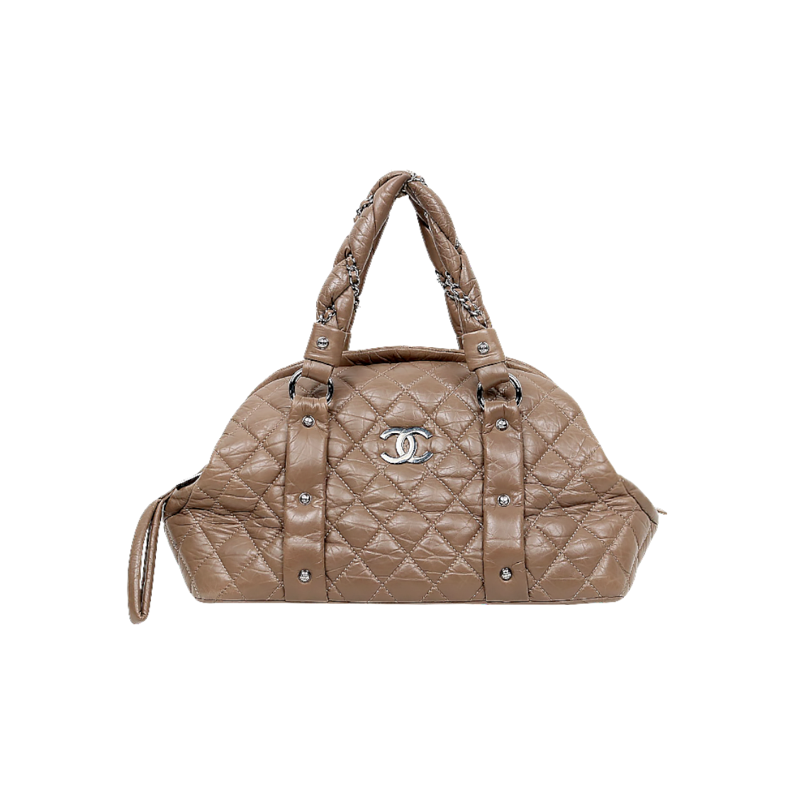 ITNIOWD7W4OC Chanel Brown Quilted CC Tote Bag
