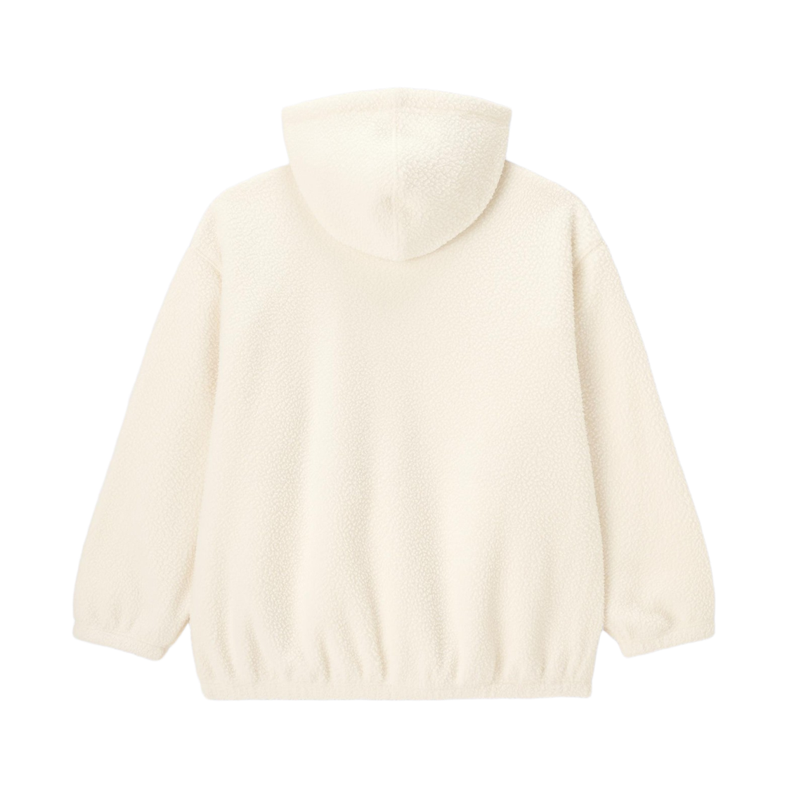 (W) GU x 포켓몬 보아 플리스 오버사이즈 포켓 피스 자켓 오프 화이트((W) GU x Pokemon Boa Fleece Oversized Jacket with Pocket Piece Off White) - 2