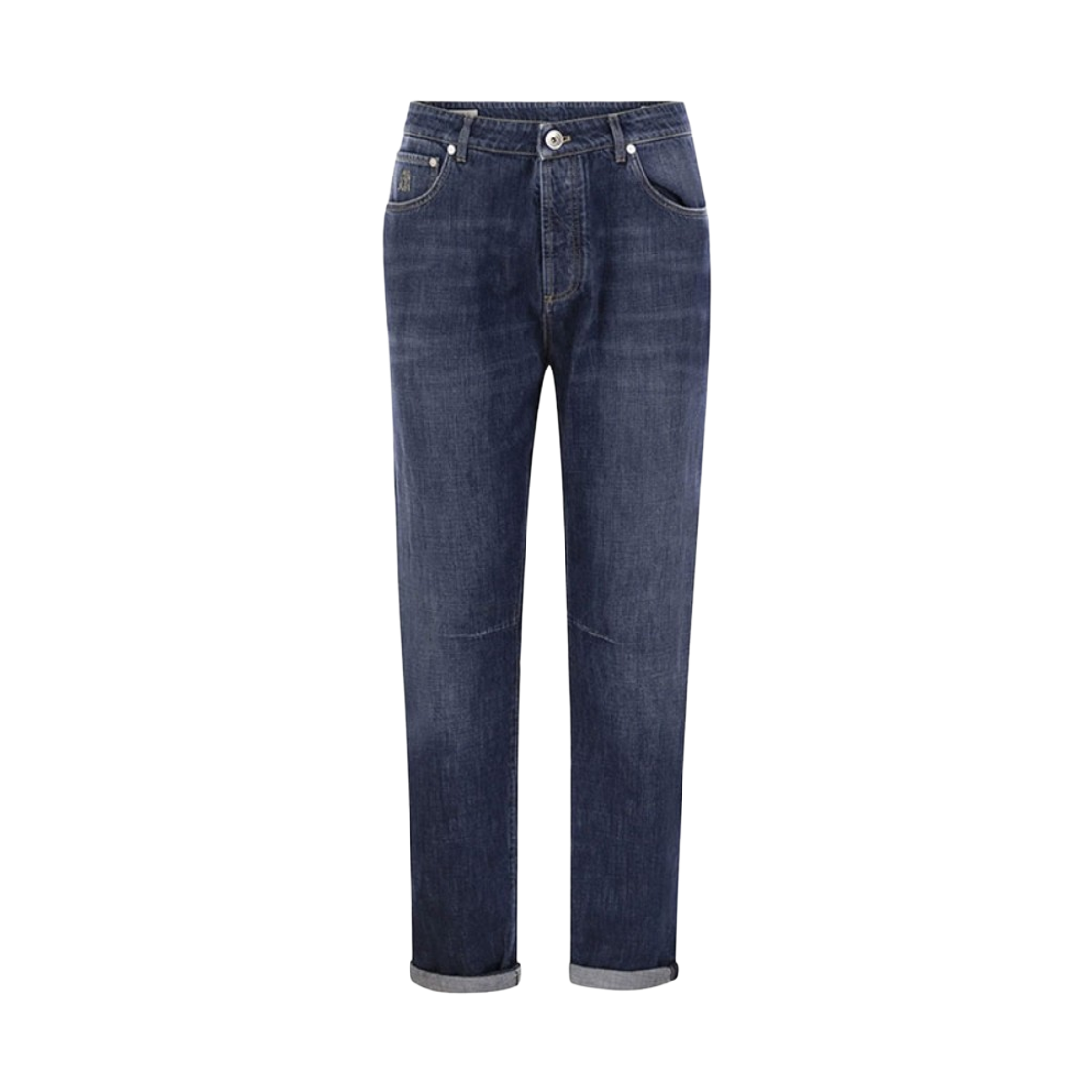 브루넬로 쿠치넬리 라이트웨이트 데님 레져 핏 파이브 포켓 트라우저 다크 데님(Brunello Cucinelli Lightweight Denim Leisure Fit Five Pocket Trousers Dark Denim)