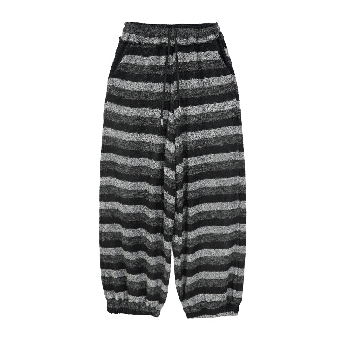솜속 테이지 스트라이프 테리 팬츠 블랙(SOMSOC Tage Stripe Terry Pants Black)