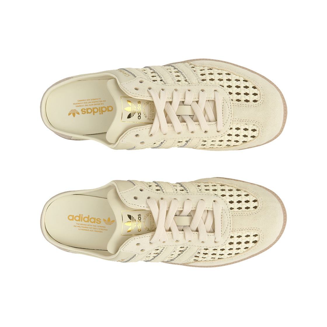 (W) 아디다스 삼바 뮬 크림 화이트 골드 메탈릭((W) Adidas Samba Mule Cream White Gold Metallic) - 5