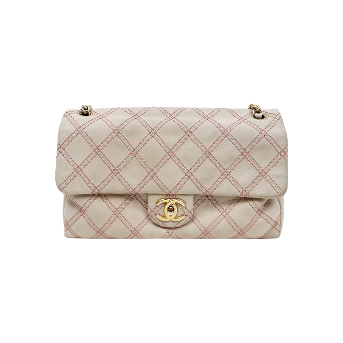 ITIC6DTHISMC Chanel Pink Wild Stitch Shoulder Bag