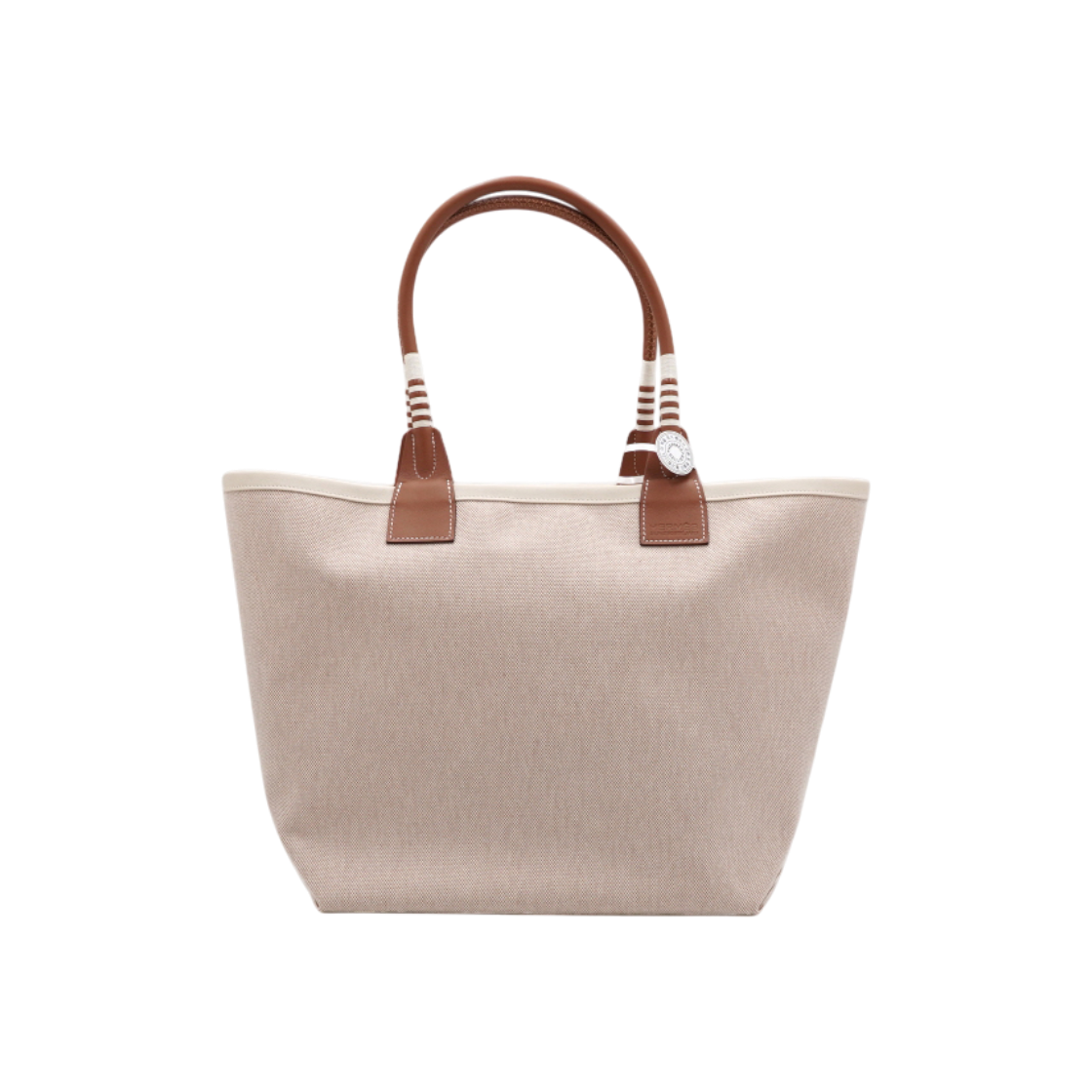 IT6TPREBU8HF Hermes H083618CK Steeple 25 Ecru Canvas Tote Bag