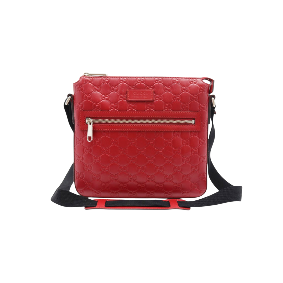 ITU2QE5FF6IC Gucci 406410 GG Embossed Messenger Crossbody Bag