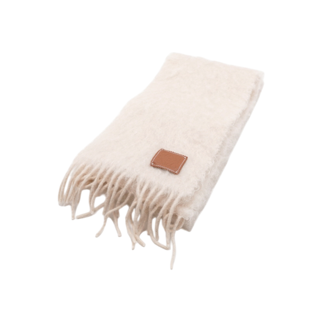 로에베 F655254X01 화이트 모헤어 울 혼방 여성 머플러aa64251(Loewe White Mohair Wool Blend Women Scarf) - 1