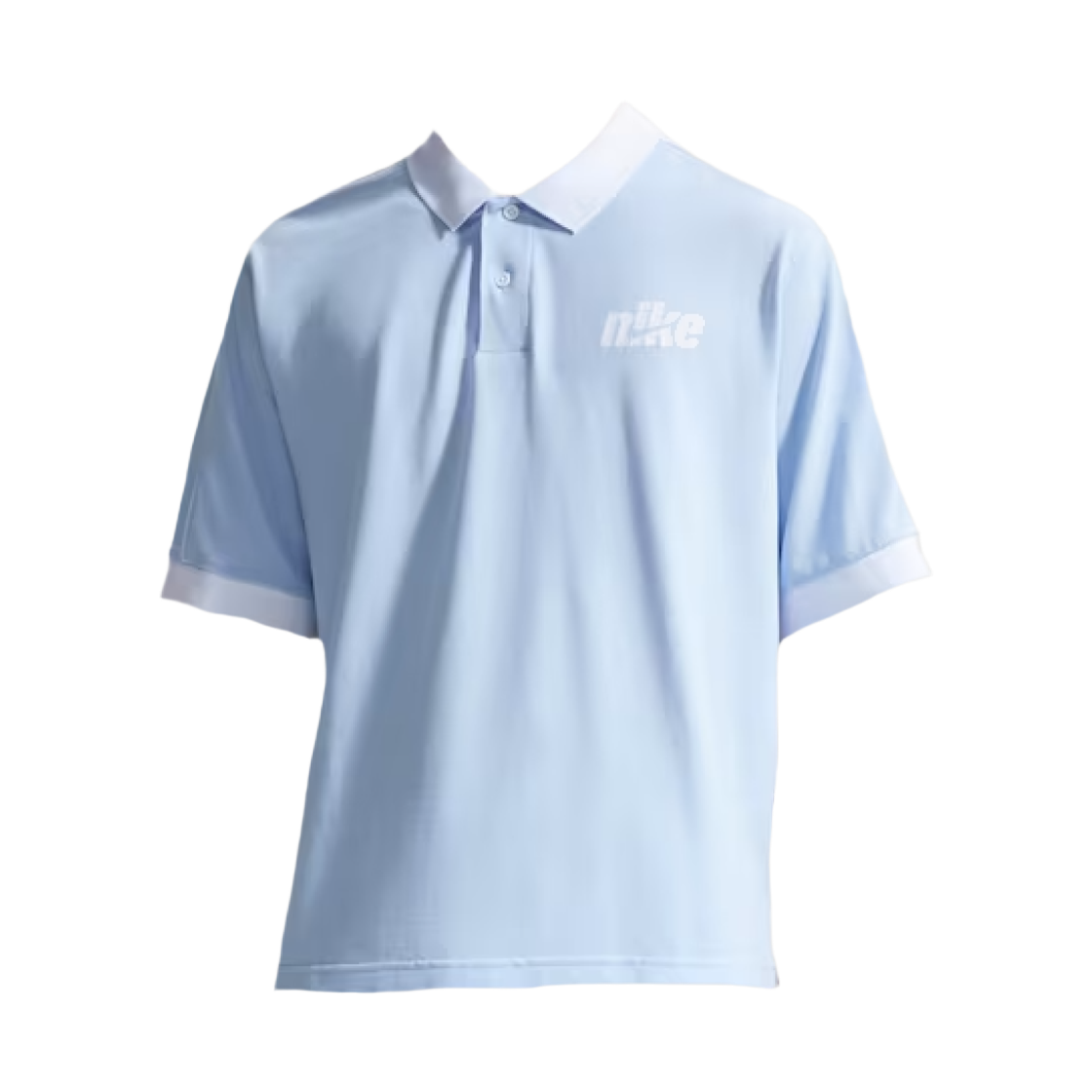 IF0724-407 Nike NSW Club Oversized Short Sleeve Polo Hydrogen Blue White - Asia