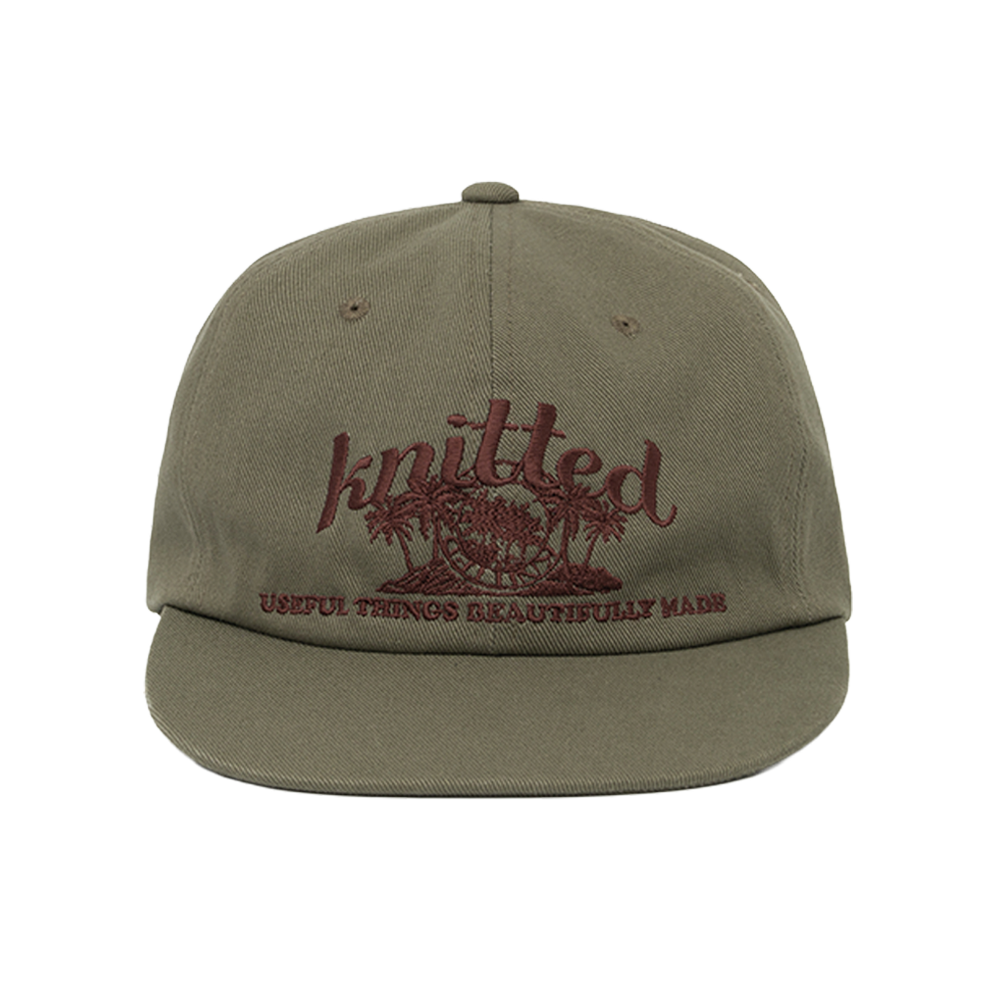 니티드 팜트리 로고 자수 볼캡 카키(Knitted Palmtree Logo Ballcap Khaki)