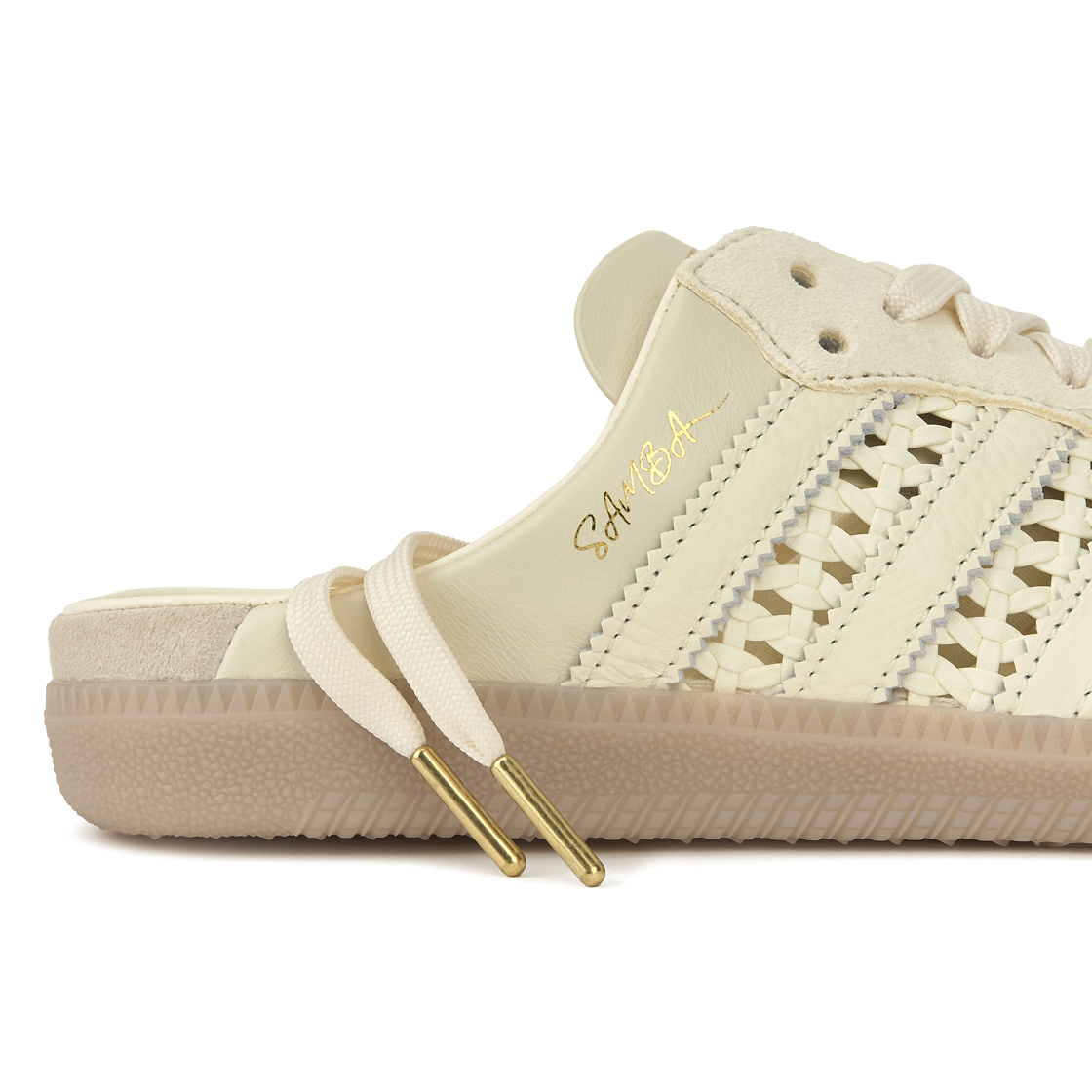 (W) 아디다스 삼바 뮬 크림 화이트 골드 메탈릭((W) Adidas Samba Mule Cream White Gold Metallic) - 7