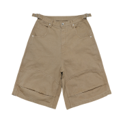 MJD Canvas 3D Knee Shorts Beige