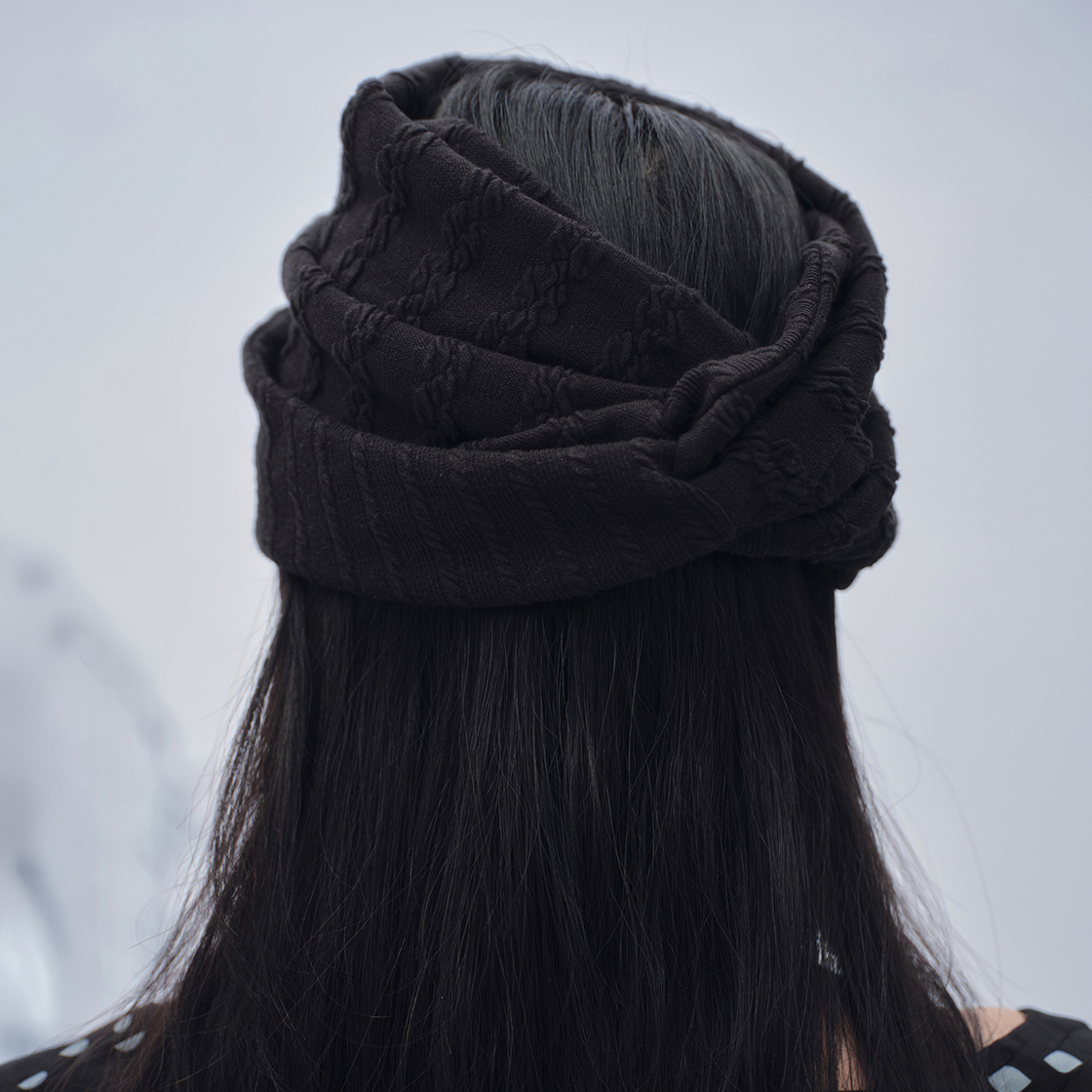 솜속 리나 자가드 밴드 비니 블랙(SOMSOC Lina Jacquard Band Beanie Black) - 3
