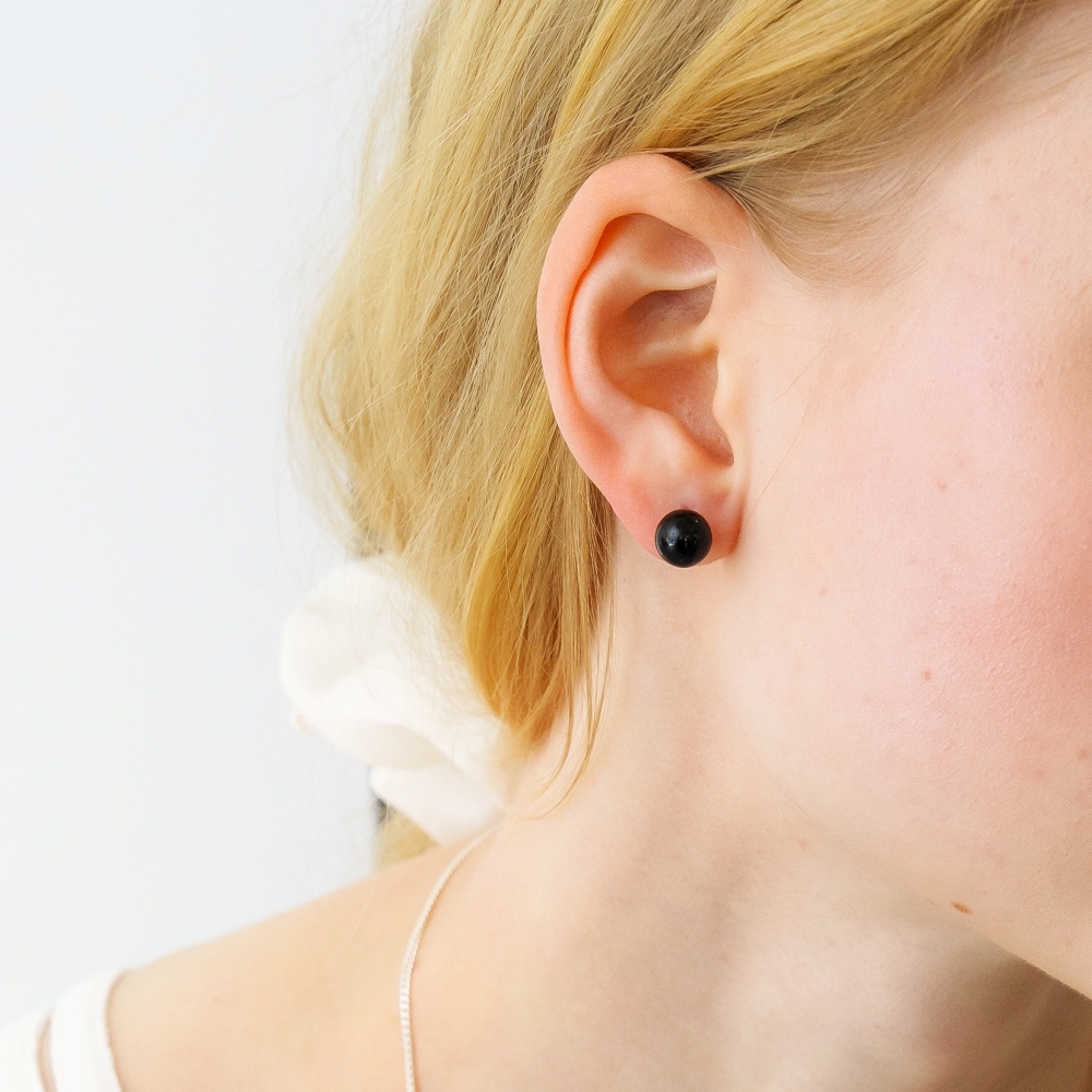 러브미몬스터 볼드 무드 원석 귀걸이_3사이즈 블랙(lovememonster Bold Mood Gem Earrings_3SIZE BLACK) - 3
