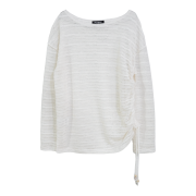 SOMSOCAllie Lace Knitted Top White