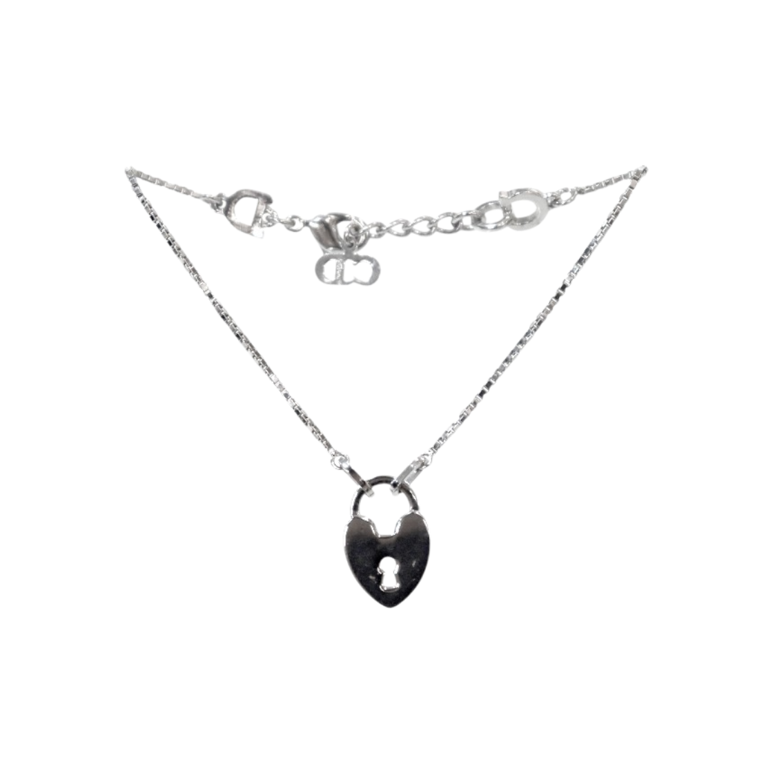 IT7GGJALT4J6 Dior Heart Lock Silver Bracelet A-B58850