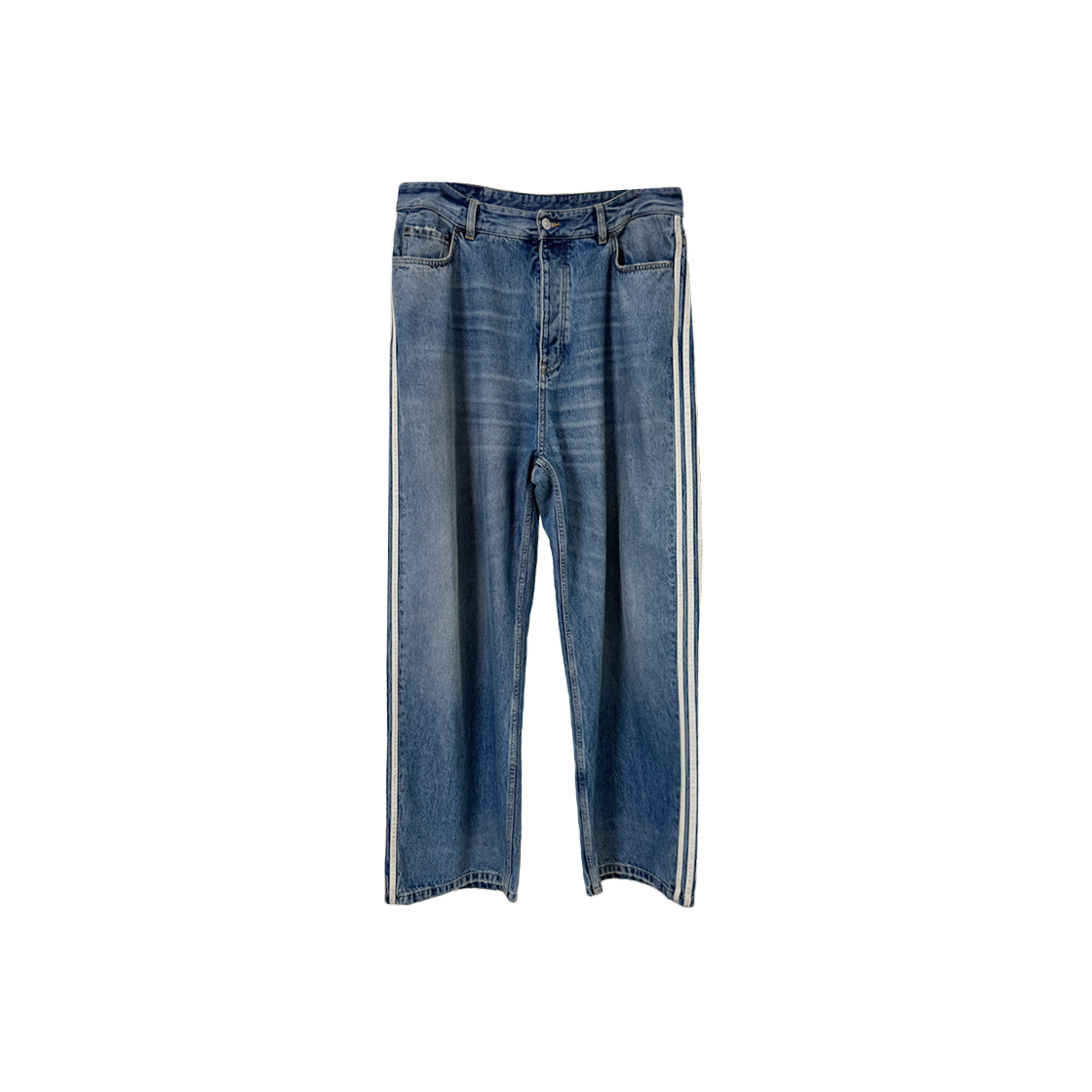 발렌시아가 x 아디다스 라지 배기 트라우저 데님 팬츠 청바지 연청(Balenciaga x Adidas Large Baggy Denim Pants Light Blue) - 1