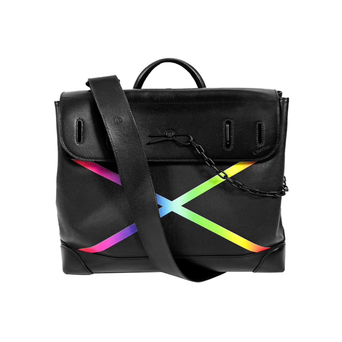ITRCQWM92327 Louis Vuitton Virgil Abloh Taiga Rainbow Steamer Tote Bag M30339