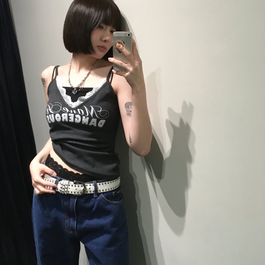 ersco Straight Jeans Blue 착용 스타일 - 2