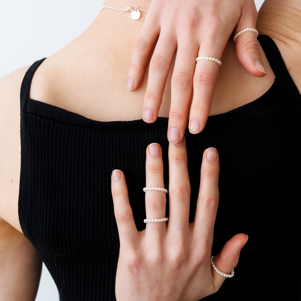 러브미몬스터 [3세트] 타이니 원석 반지 화이트(lovememonster [3 SET] Tini Gems Rings WHITE) - 5