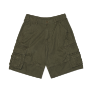 NOMANUAL Washed Cargo Shorts Olive