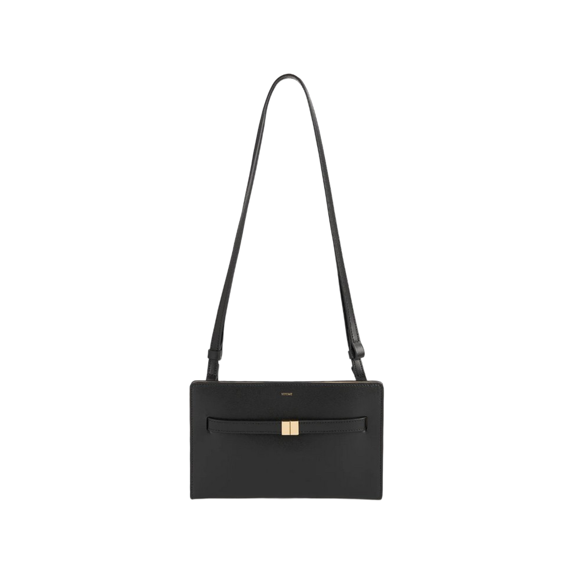 토템 벨티드 레더 크로스바디백 블랙(Toteme Belted Leather Crossbody Bag Black)