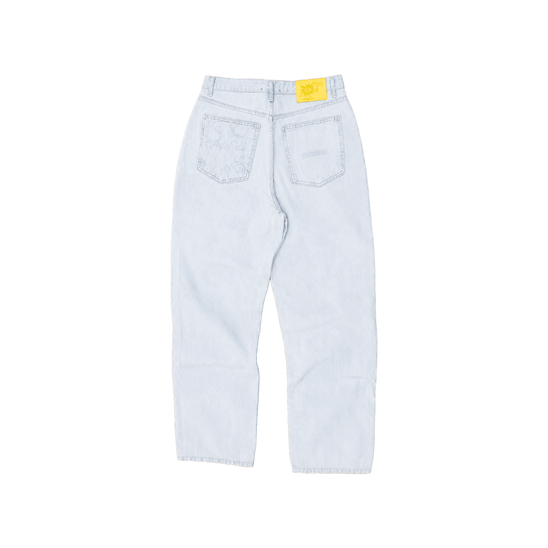 잇츠마이휴머 치즈 패치 배기 팬츠 아이스블루(ITSMYHUMOR Cheese Patch Baggy Pants Ice Blue) - 2