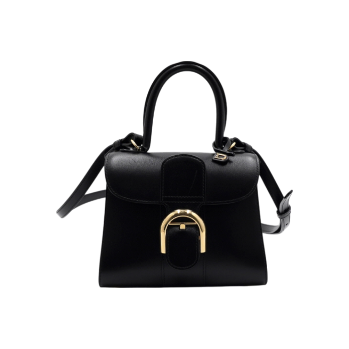 델보 AA0406AAM099ZDO 브리앙 미니 블랙 카프 스킨 토트백 겸 크로스백aa61487(Delvaux Brillant Mini Black Calfskin Tote & Crossbody Bag) - 1