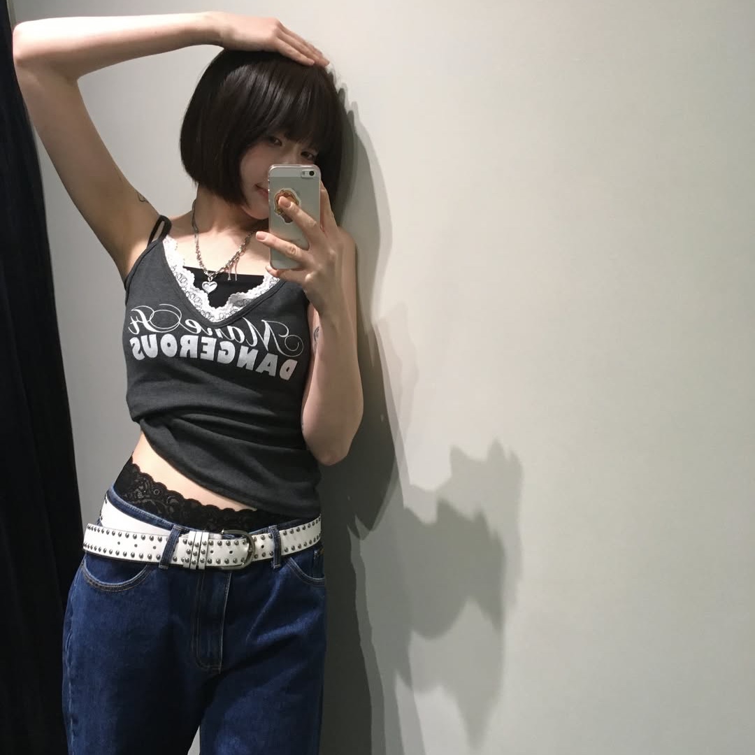 ersco Straight Jeans Blue 착용 스타일 - 5