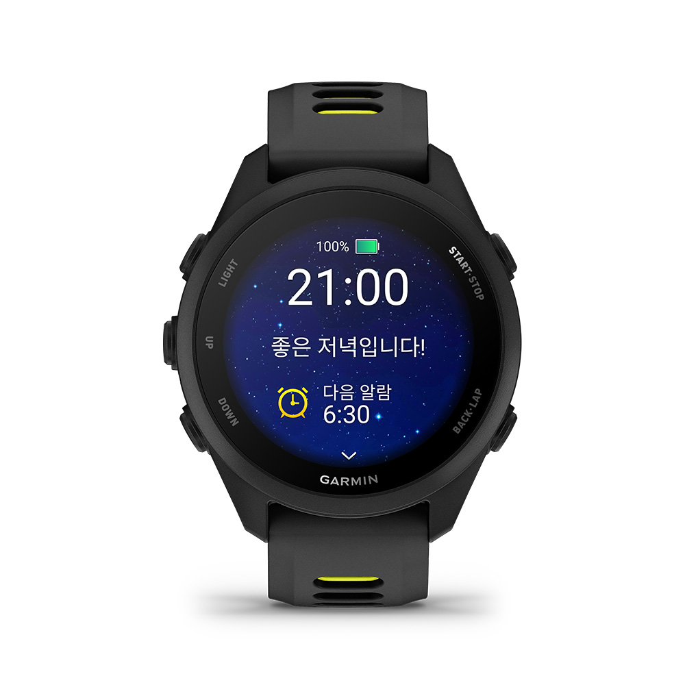 가민 포러너 170 블랙 러닝 GPS 스마트워치(Garmin Forerunner 170, GPS, Black/Amp Yellow, KOR/SEA,A05206_010-03920-50) - 2