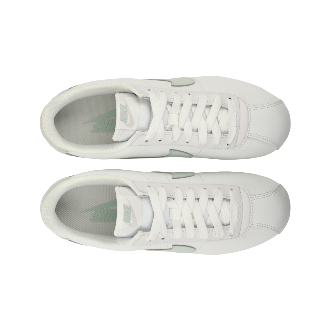 (W) 나이키 코르테즈 레더 서밋 화이트 라이트 실버((W) Nike Cortez Leather Summit White Light Silver) - 5