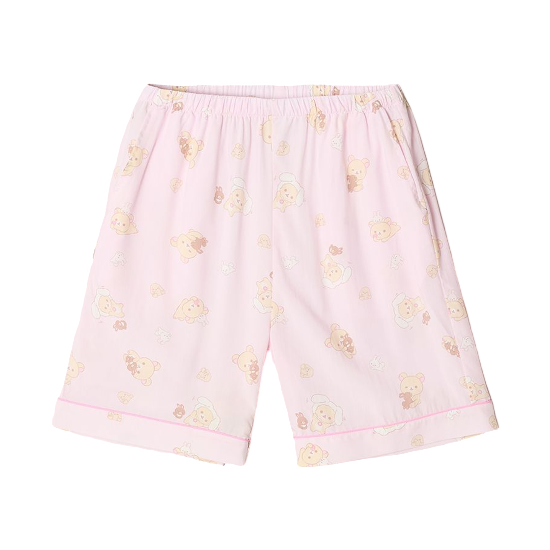 스파오 x 리락쿠마 쿠마들의 느긋한 숏슬리브 파자마 핑크(Spao x Rilakkuma Kuma’s Rleaxing Short Sleeve Pajama Pink) - 3