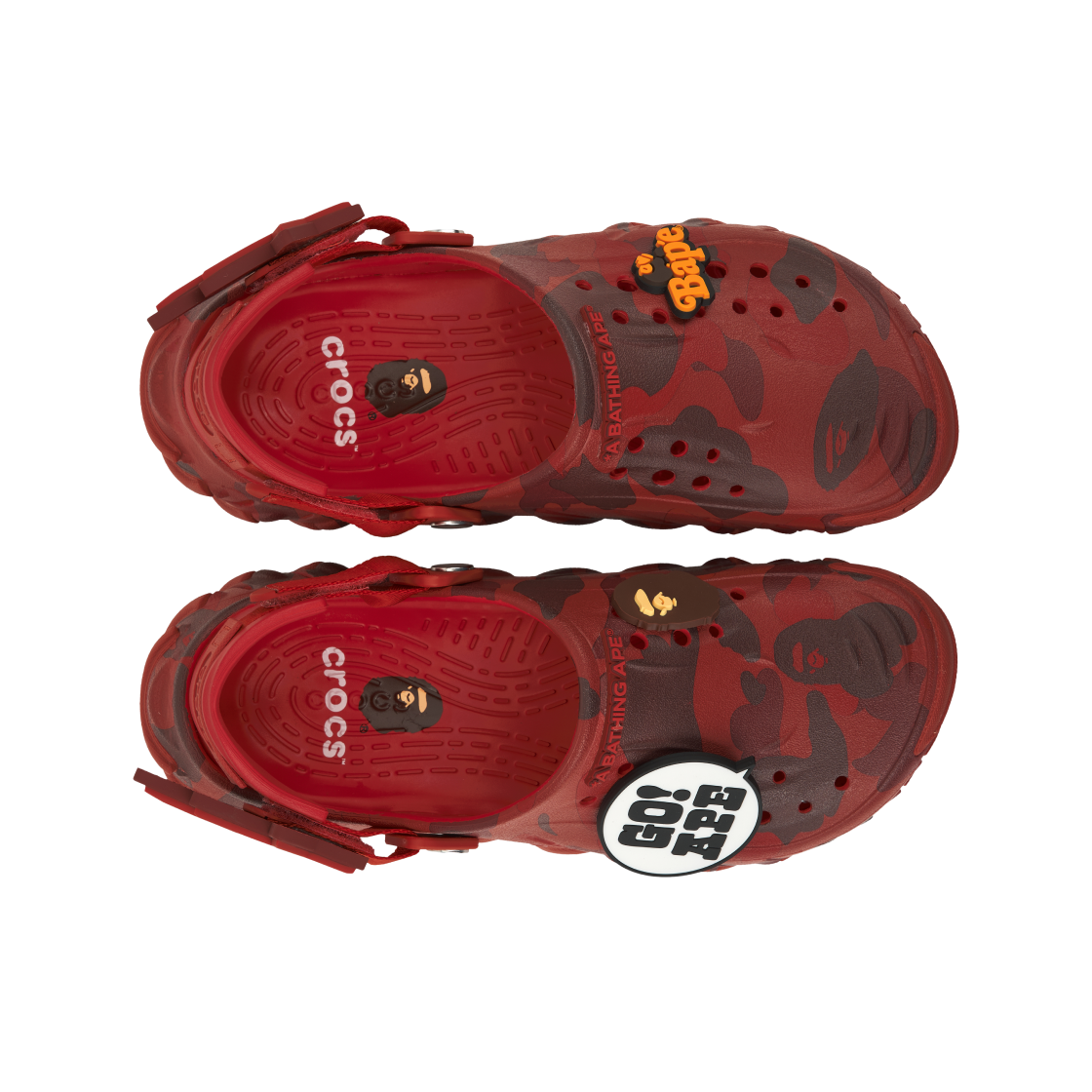 크록스 x 베이프 에코 RO 클로그 레드(Crocs x BAPE Echo RO Clog Red) - 5