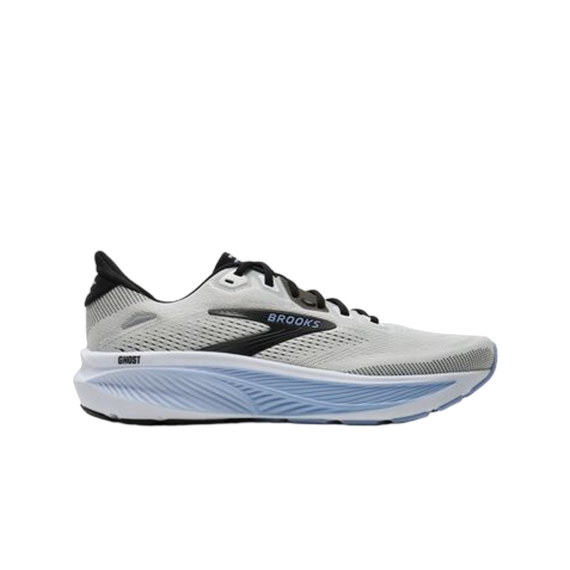 1104931D172 Brooks Running Ghost 18 White Black Open Air - D Medium