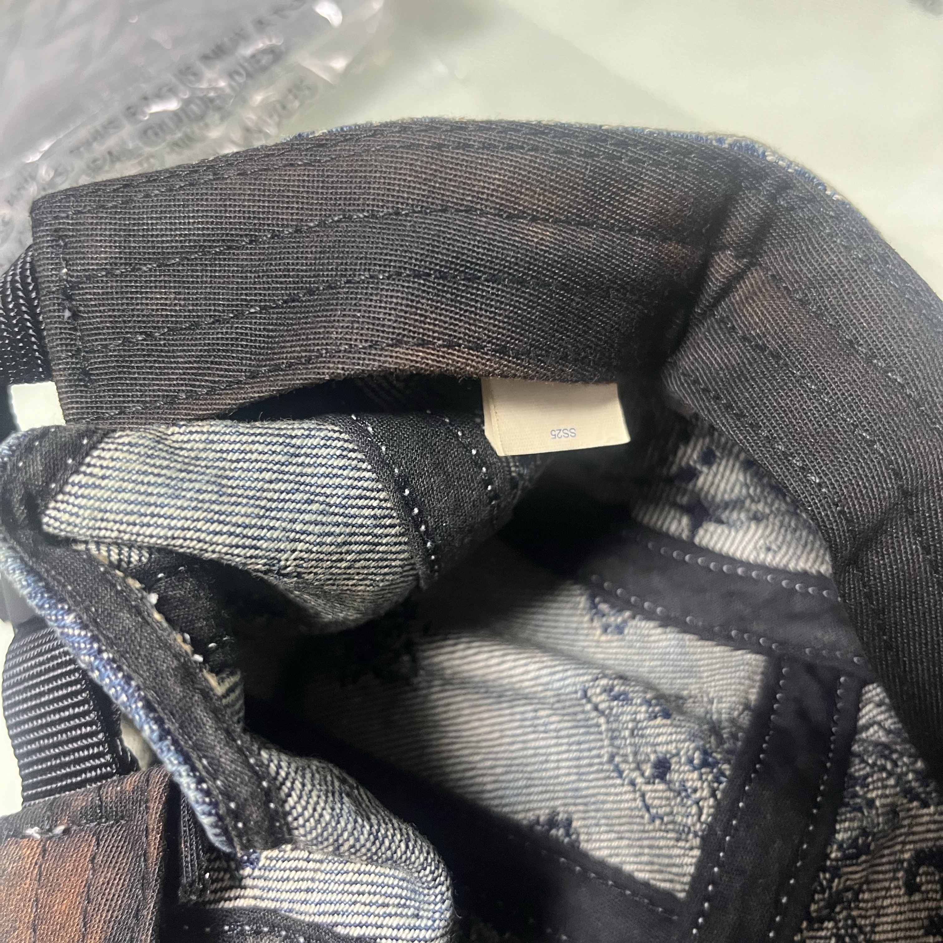 Supreme Bandana Jacquard Denim Camp Cap Blue - 25SS 착용 스타일 - 7
