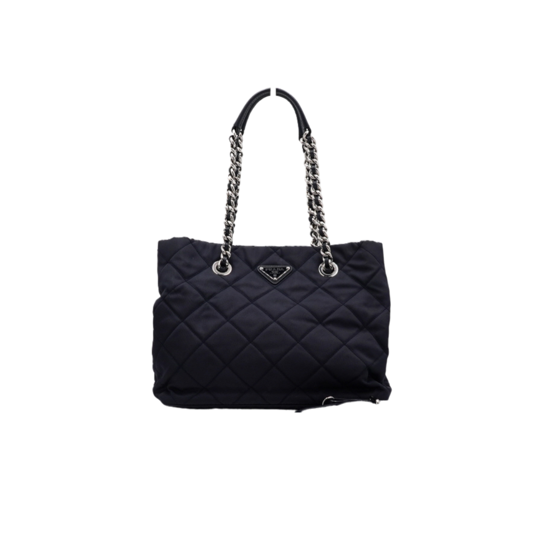 프라다 1BG740 네이비 테수토 포코노 나일론 은장 체인 숄더백 크로스백aa64164(Prada Navy Tessuto Pocono Nylon Silver Chain Shoulder Bag) - 1