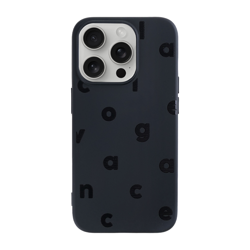 p62 COLLAGEVACANCE Logo Alphabet Black Soft Case