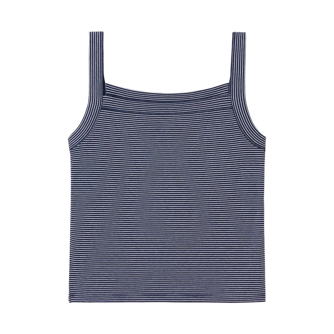 359961-69 (W) GU Cotton Blend Square Neck Camisole Navy