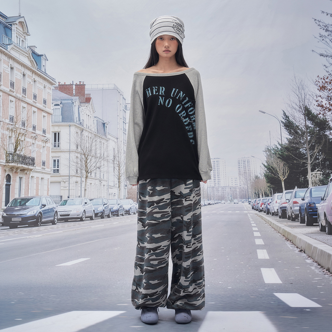 솜속 아렌 리버시블 카모 팬츠 멜란지 그레이(SOMSOC Aren Reversible Camo Pants Melange Grey) - 2