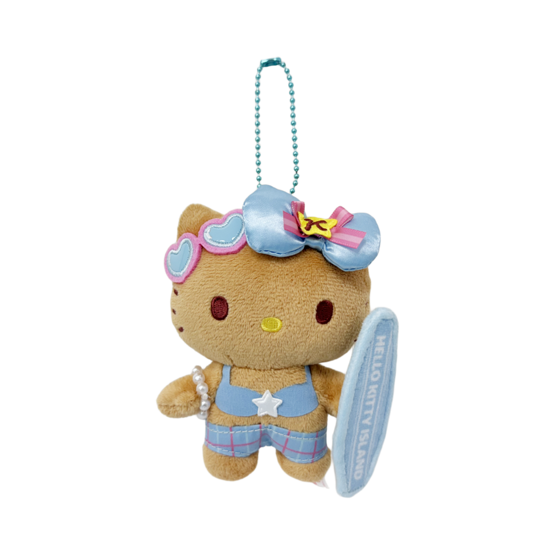 - Sanrio Hello Kitty Island Surfing Plush Keyring