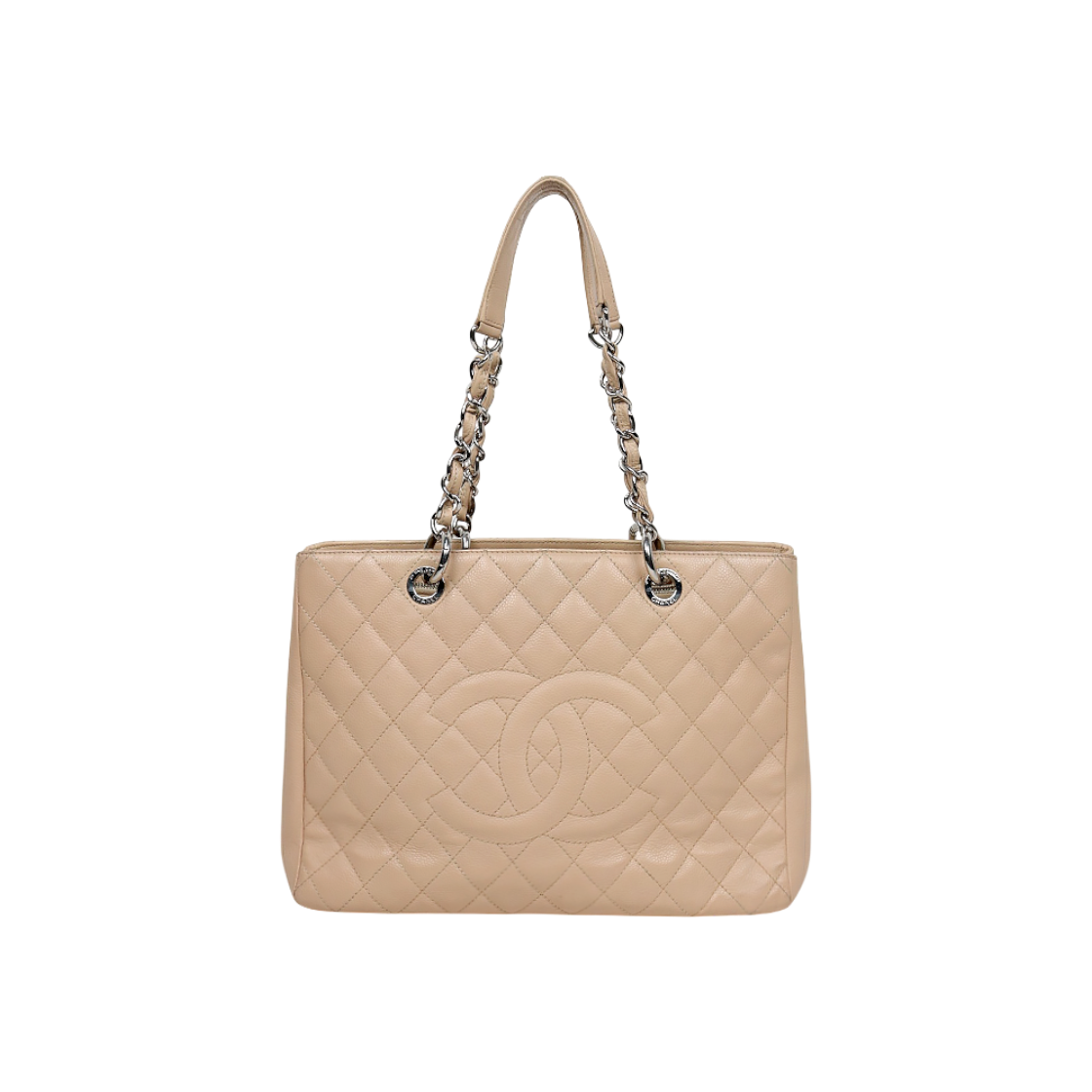 샤넬 베이지 캐비어 빅CC 그랜드샤핑 숄더백 A-A56150(Chanel Beige Caviar Big CC Grand Shopping Shoulder Bag A-A56150) - 1