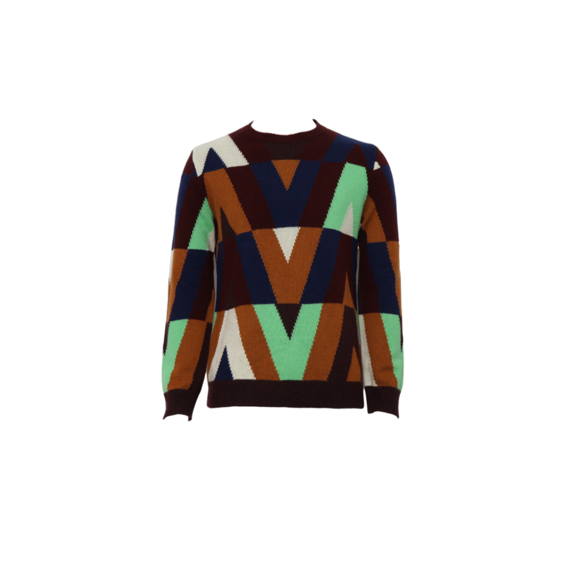 ITEHE6ATSO2M Valentino Allover Optical Logo Men Knit T-Shirt