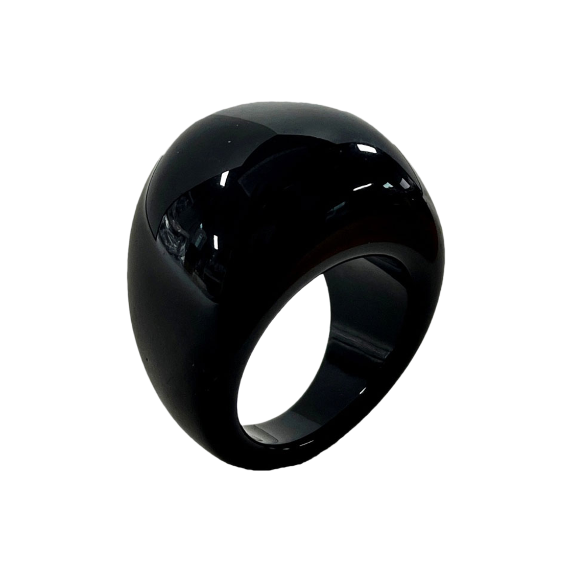 러브미몬스터 볼드 돔 호마이카 반지 블랙(lovememonster Bold Dome Formica Ring BLACK) - 1