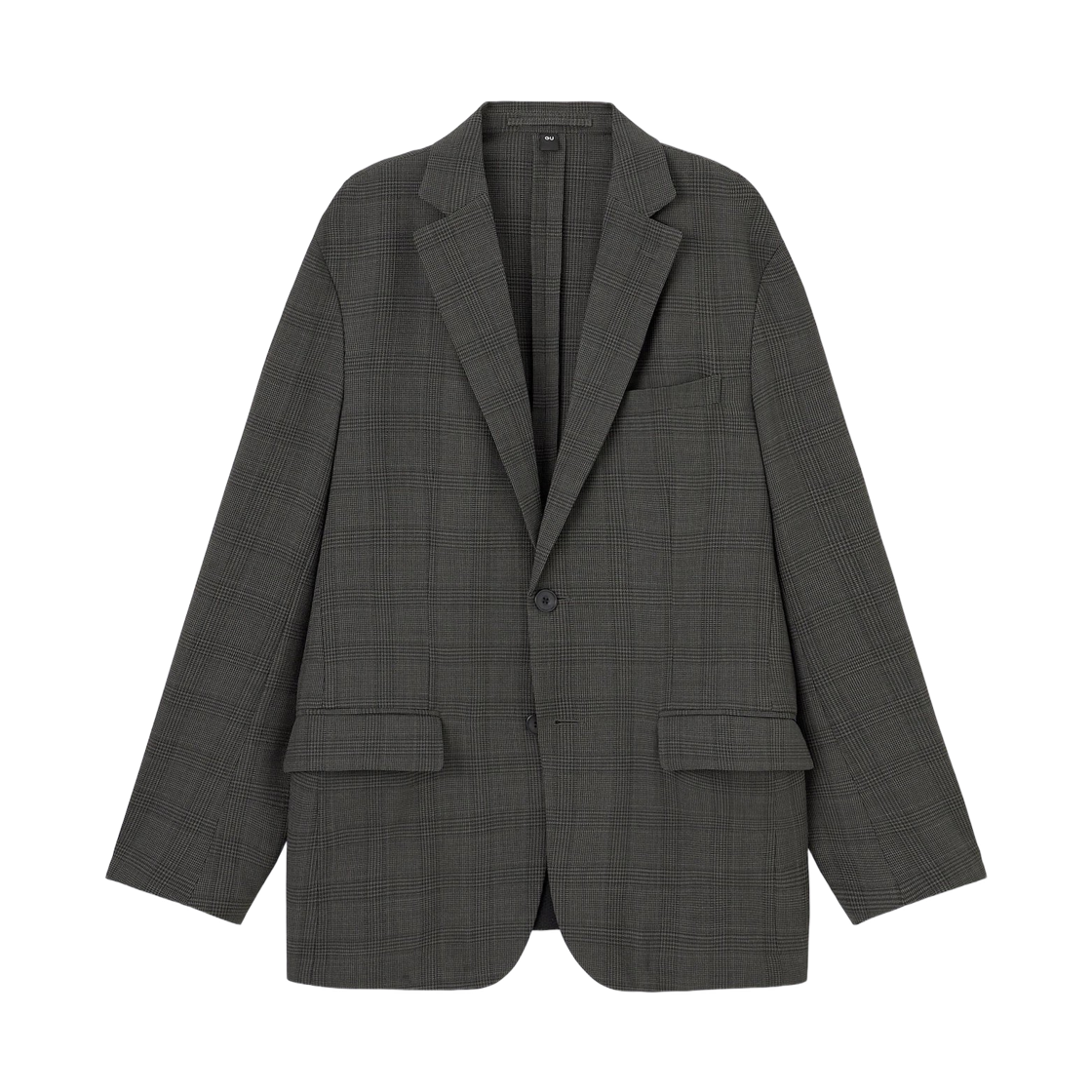 GU 워셔블 테일러드 자켓 체크 SW+E 다크 브라운(GU Washable Tailored Jacket Check SW+E Dark Brown)
