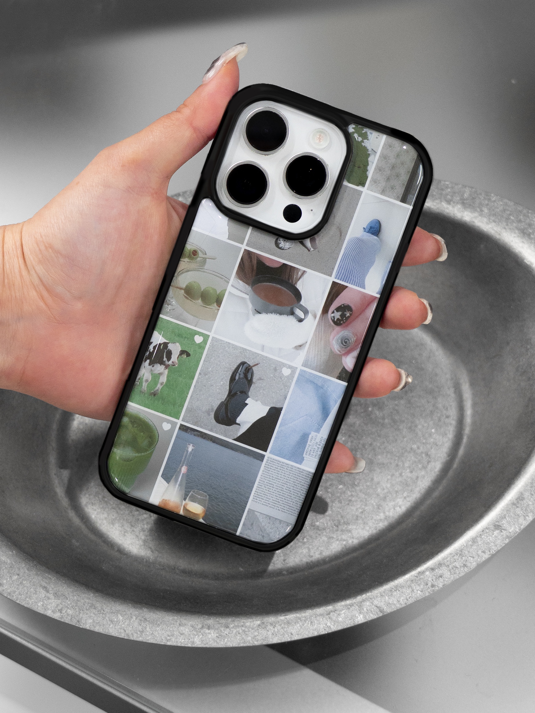Duitproject Colorgrid (Peace) F Case Epoxy Case Black (DC023) 착용 스타일