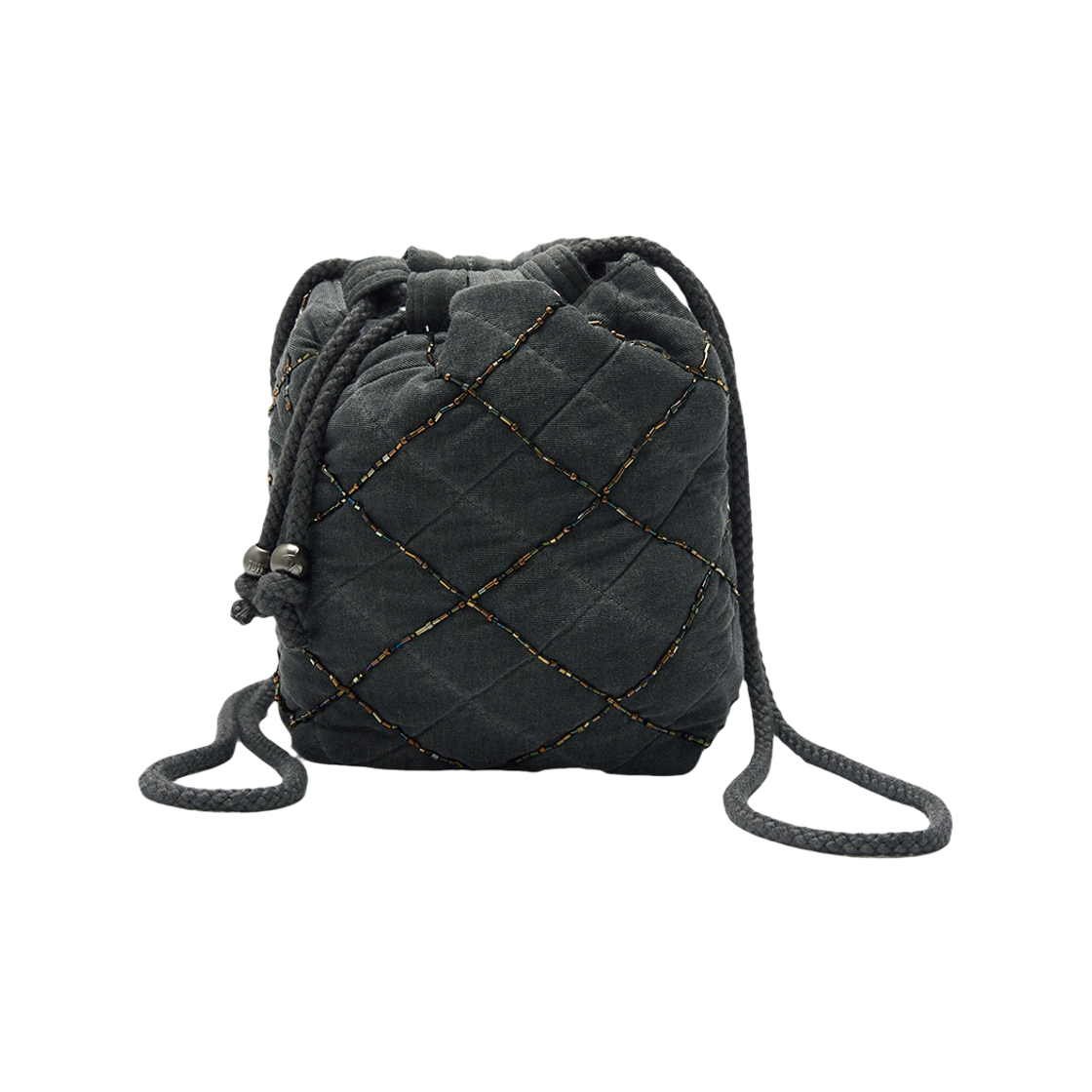 투위드 번들 비즈백 골드스톤(Tuewid Bundle Ball Beads Bag In Gold Stone)