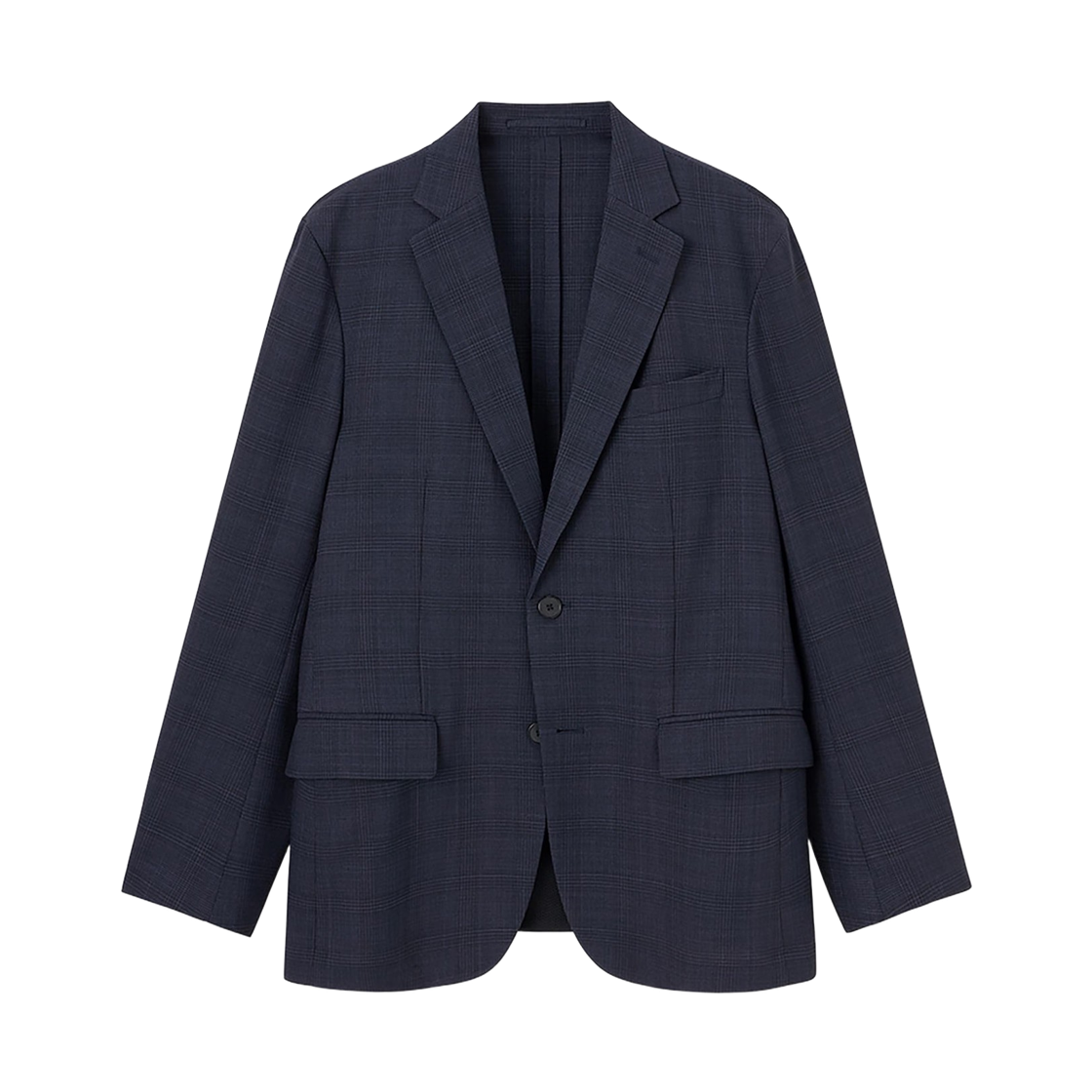 GU 워셔블 테일러드 자켓 체크 SW+E 블루(GU Washable Tailored Jacket Check SW+E Blue) - 1