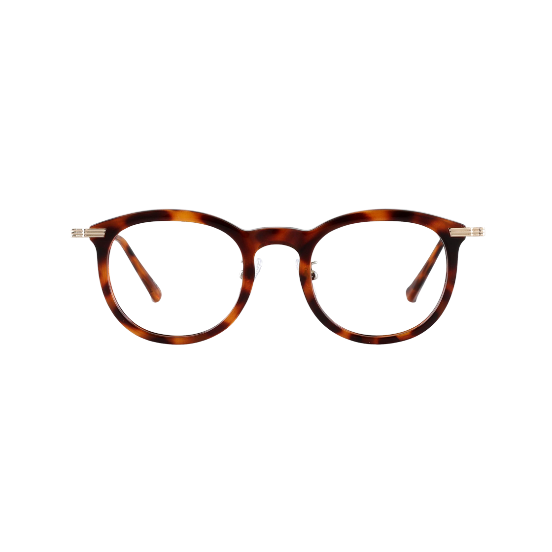 REVIVAL C3+블루라이트차단 2DITOR Vintage Round unisex Fashion Slim Horn-rimmed UV and blue light protection Glasses C3 Leopardrd