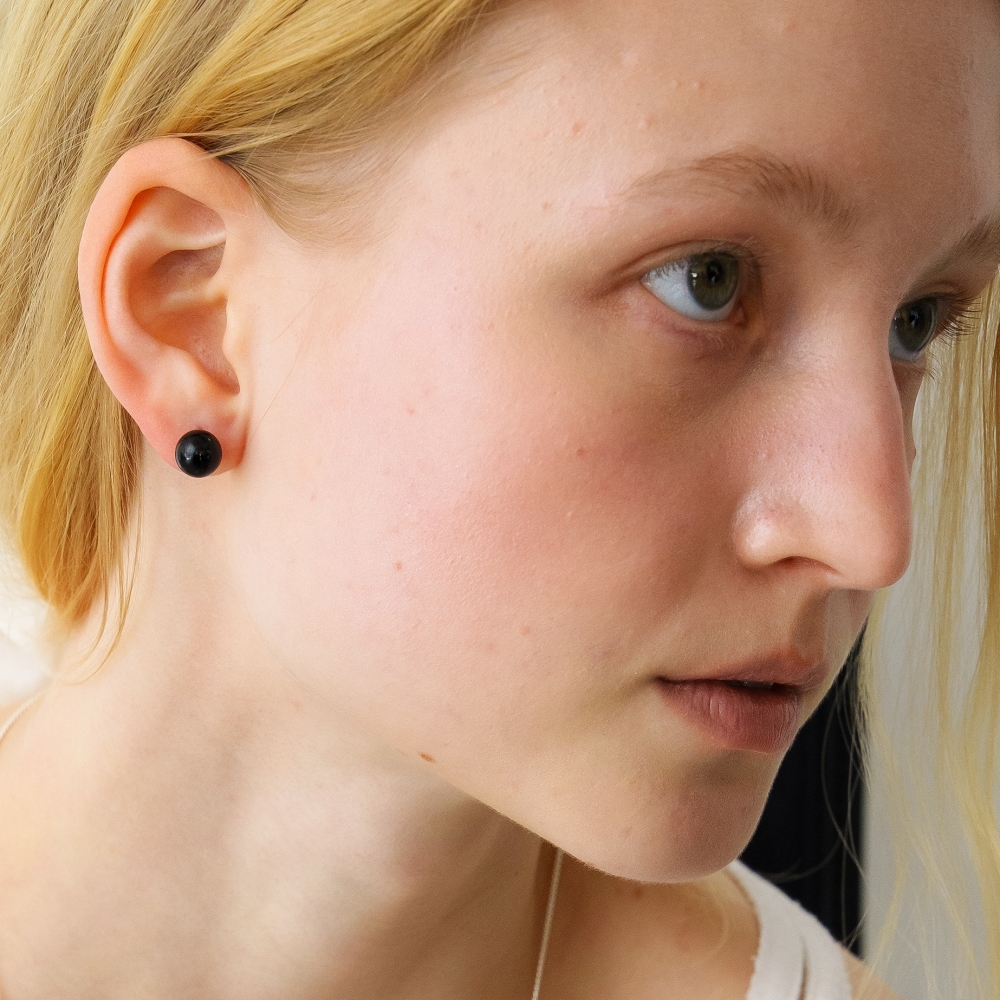 러브미몬스터 볼드 무드 원석 귀걸이_3사이즈 블랙(lovememonster Bold Mood Gem Earrings_3SIZE BLACK) - 2